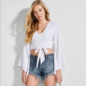Guess Skylee wrap top NEW